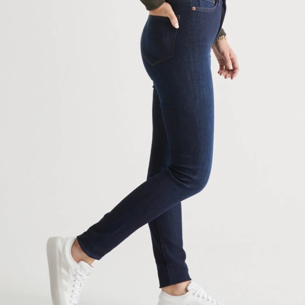 NWT DUER Women's Performance Denim High Rise Skinny in Dark Stone 27" x 31" - Picture 7 of 11